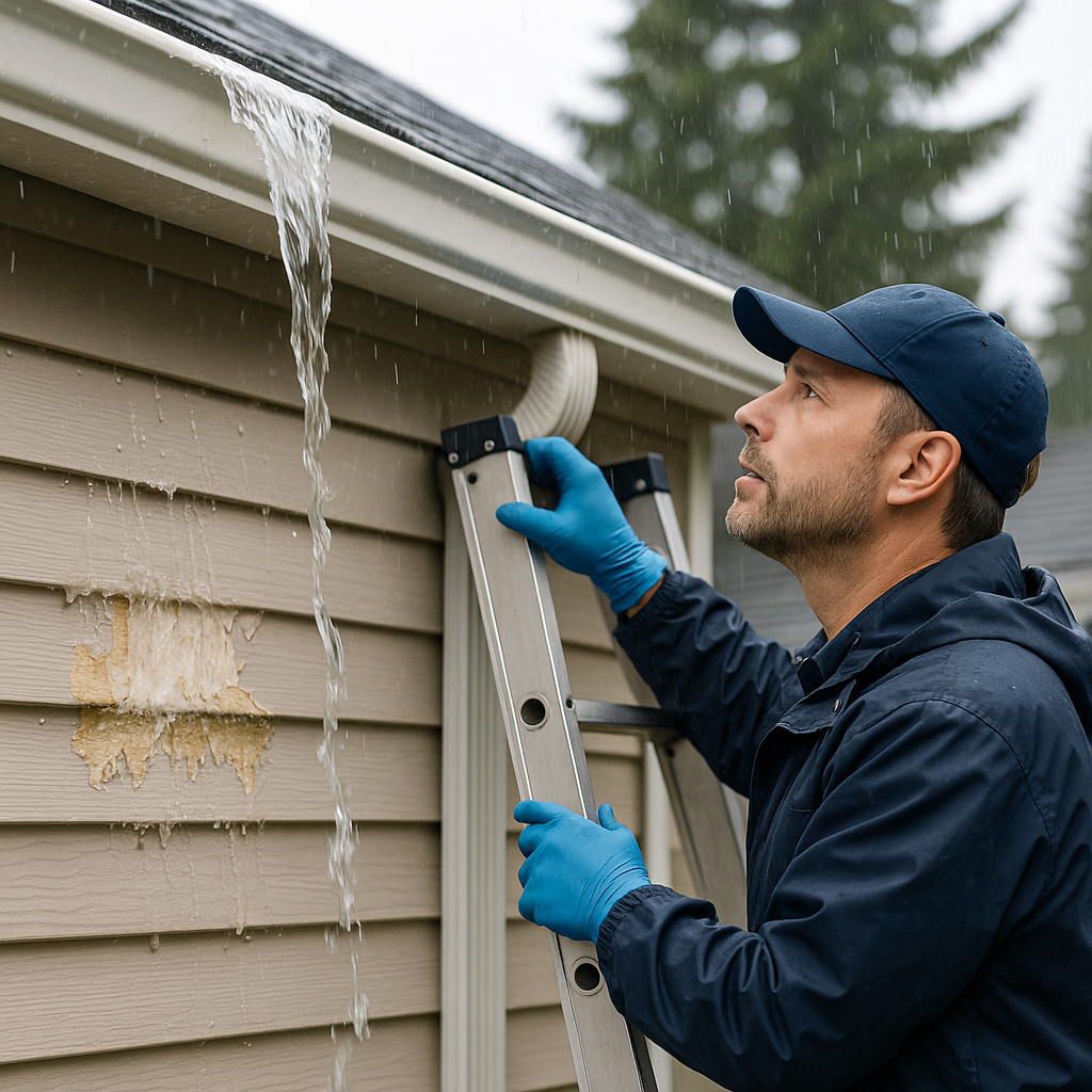 gutter installation, gutter replacement, seamless gutters, aluminum gutters, gutter repair, rain gutter repair, gutter maintenance, peeling paint, water damage prevention, Oregon homes, Portland Oregon, fascia and soffit damage, exterior painting, home exterior maintenance