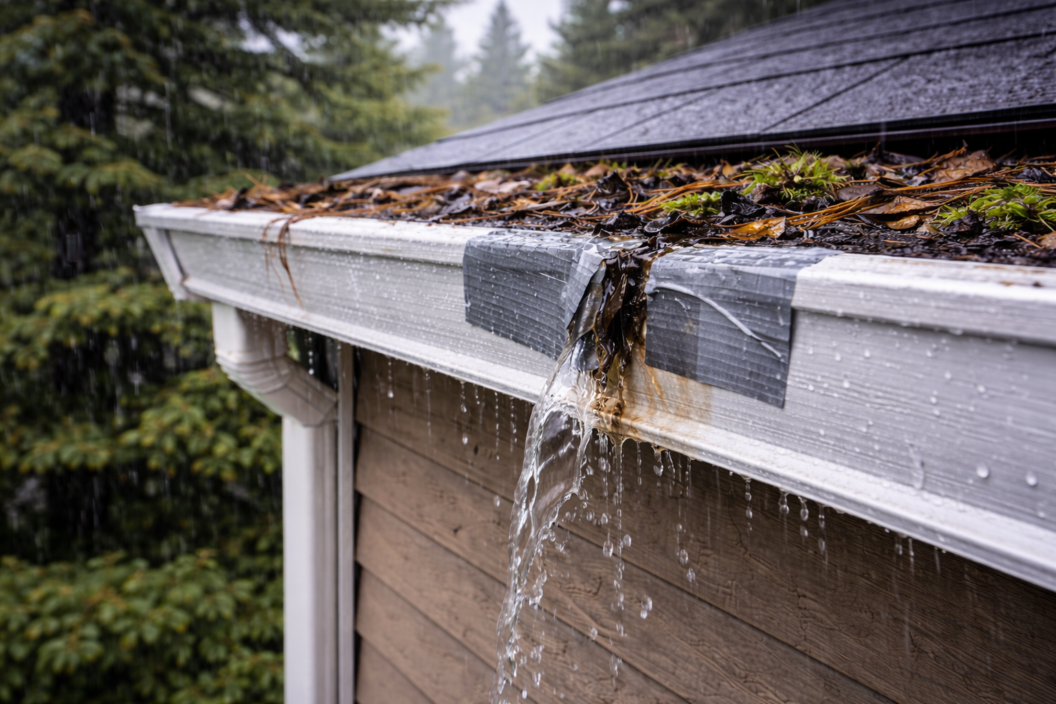 gutter repair cost, Oregon gutter repair, fascia rot repair, gutter leak repair, gutter maintenance Oregon, sagging gutter repair, clogged gutter overflow, gutter replacement Oregon, rain gutter service, water damage prevention